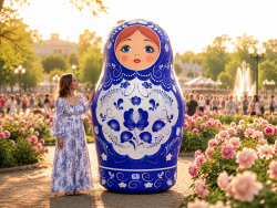 Матрёшка гжель 