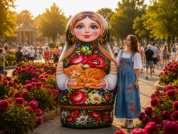 Матрешка жостовская