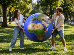 Мяч глобус-планета