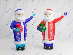 Аэромен Дед Мороз — с машущей рукой