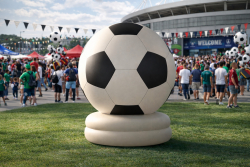 Футбольный мяч на опоре