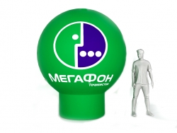 Рекламный шар на опоре круглой формы с логотипом