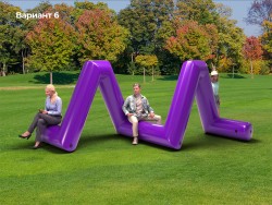 Надувная скамейка Зубцы