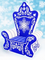 Сказочный трон Деда Мороза