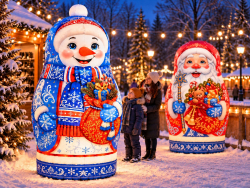 Матрешка Снеговик